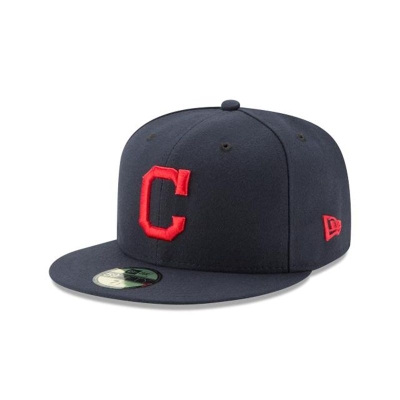 Cleveland Indians Gorra | New Era MLB Authentic Collection 59fifty Fitted Cap Mexico - Azules